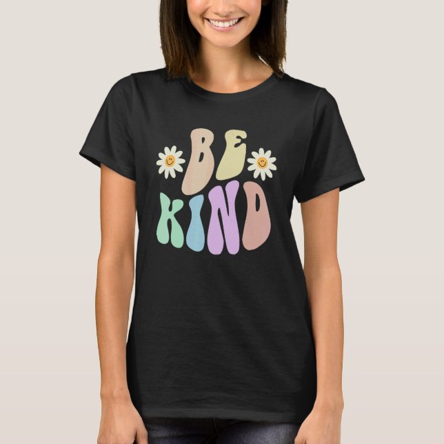 Hippie BE KIND Retro Stop Bullying Choose Kindness T-Shirt (Front)