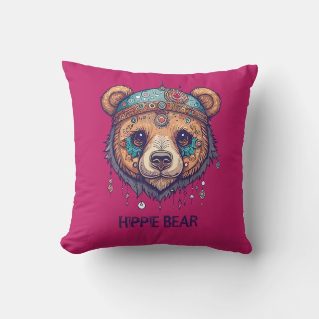 Hippie Bear I Cushion (Front)