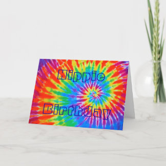 Hippie Birthday Groovy Tie-Dye Card