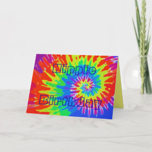 Hippie Birthday Groovy Tie-Dye Card