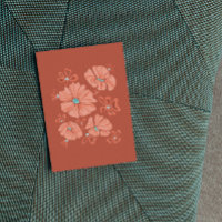 Hippie Blooms: Abstract Red Flower Power Artwork