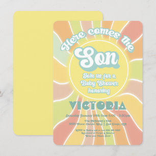 Hippie Boho Baby Shower Sunshine Son Invitation