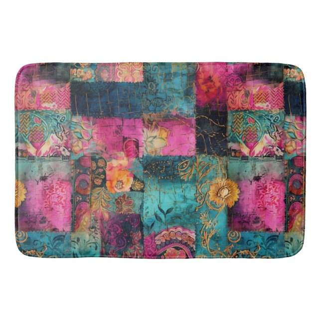 Hippie Boho Bath Mat (Front)