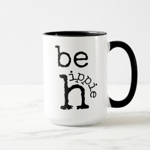 Hippie, Boho, Black White, Coffee Mug