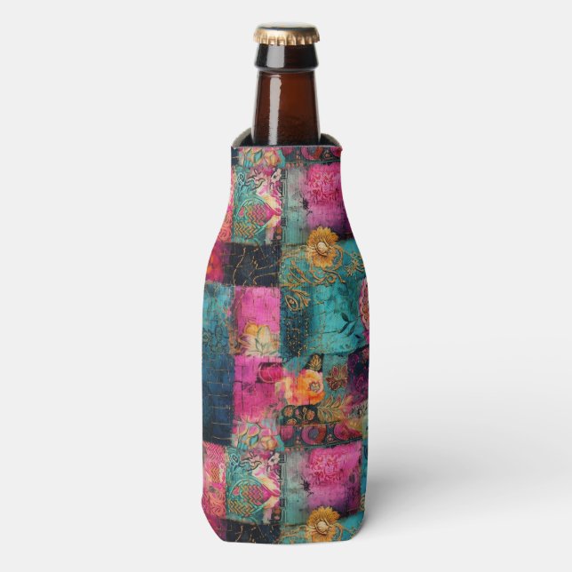 Hippie Boho Bottle Cooler (Bottle Front)