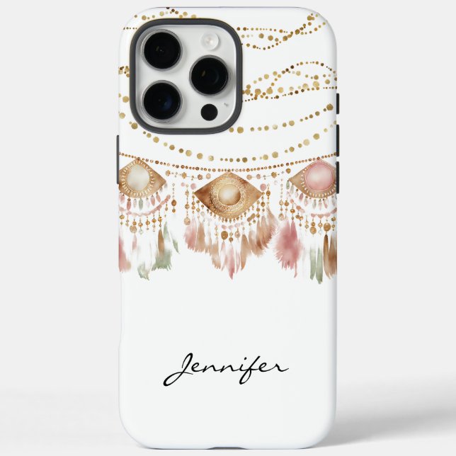 Hippie Boho Dreamcatcher Native American iPhone Case-Mate iPhone Case (Back)