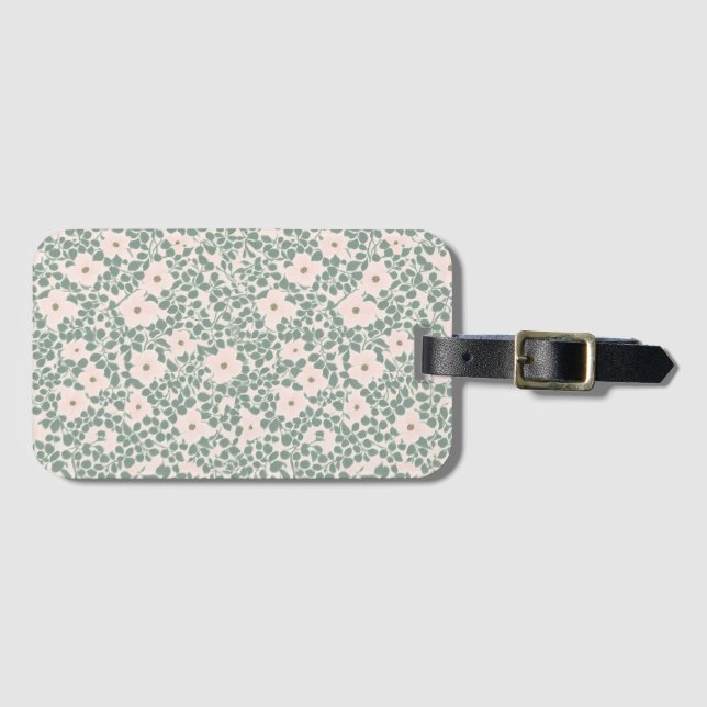 Hippie Boho Floral  Luggage Tag (Front Horizontal)