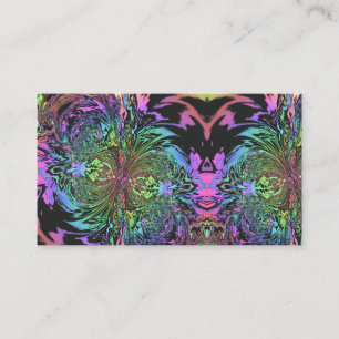 Hippie Boho Floral Tie Dye Rainbow Business Card