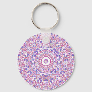 Hippie Boho Funky Groovy Bohemian Kaleidoscope Key Ring