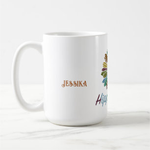 Hippie Boho Peace Custom  Love Soul Personalised  Coffee Mug