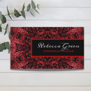 Hippie burgundy red mandala Yoga bohemian Business Card
