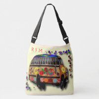 Hippie bus and Sunflower