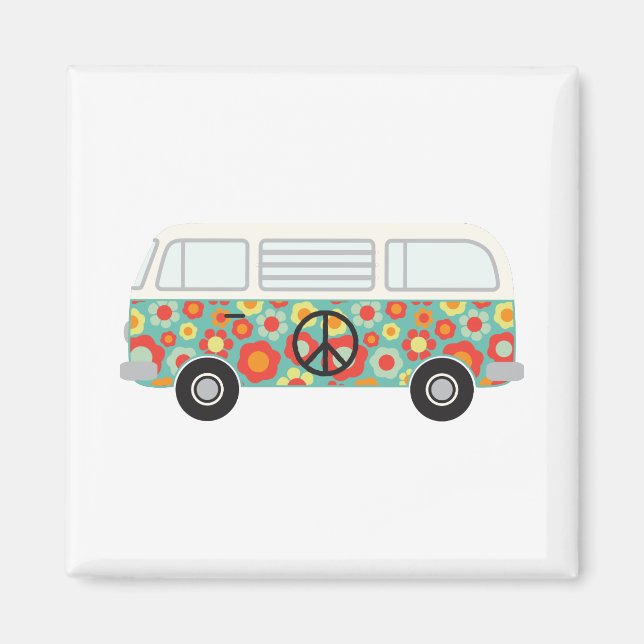 Hippie Bus Magnet (Front)