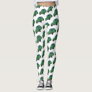 Hippie Car Drawing Custom Leggings