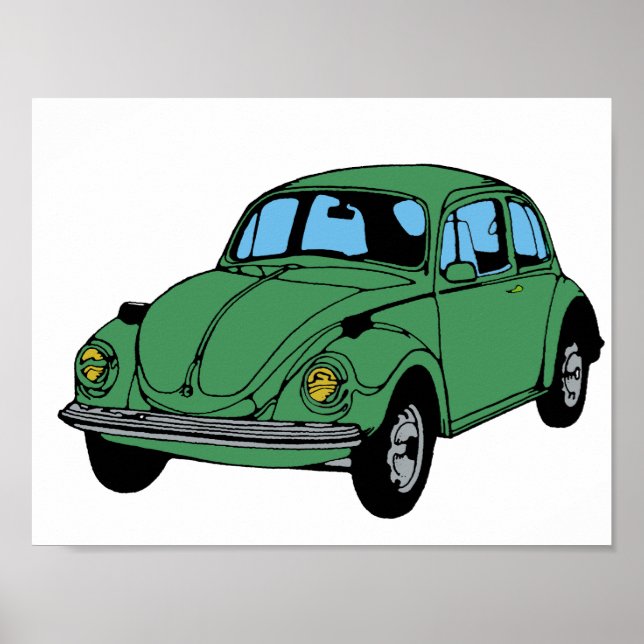 Hippie Car Drawing, Value Poster Paper (Matte) (Front)