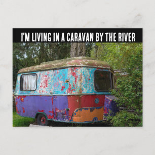 HIPPIE CARAVAN I'M LIVING BY RIVER POSTCARDS