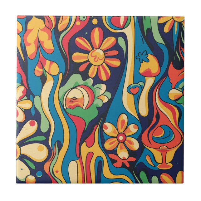 Hippie Ceramic Tile (Front)