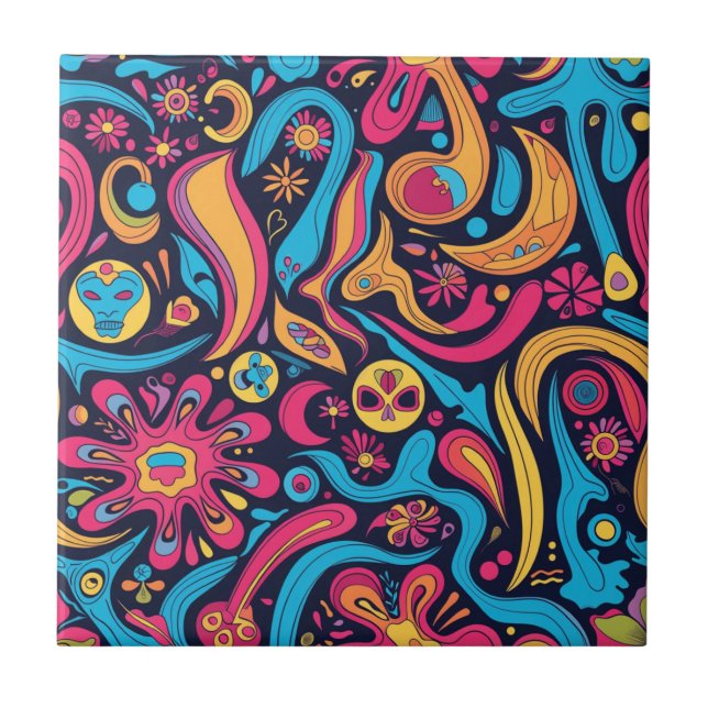Hippie Ceramic Tile (Front)