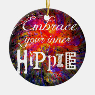 Hippie Ceramic Tree Decoration