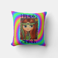 Hippie Chick 1960s Tie Dye Big Eye Doll Headband