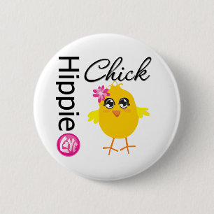 Hippie Chick 2 6 Cm Round Badge