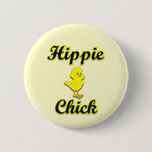 Hippie Chick 6 Cm Round Badge