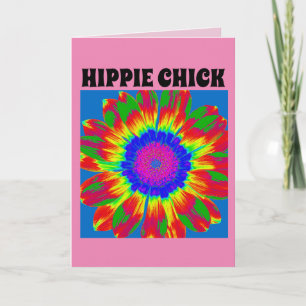 HIPPIE CHICK BIRTHDAY CARD