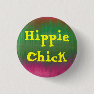 Hippie Chick Button