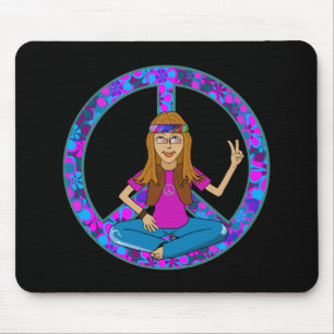 Hippie Chick Mouse Mat