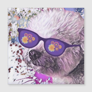 Hippie 'Chon the Bichon Flexible Magnet