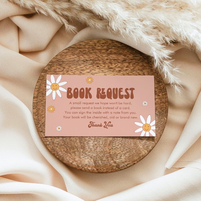 HIPPIE DAZE Baby Book Request Card (set of 100) (Creator Uploaded)