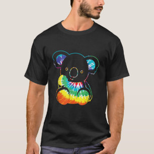 Hippie Daze Tie Dye Koala Bear Groovy Graphic Art T-Shirt
