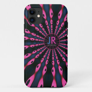 Hippie 'delica Funk Pink Blue Monogram iPhone 11 Case