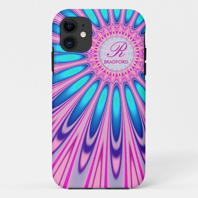 Hippie 'delica Pink Blue Tie Dye iPhone 5 Case (Back)