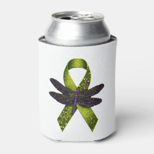 Hippie Dragonfly Green Ribbon Cerebral Palsy Aware Can Cooler
