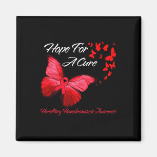 Hippie Dragonfly Red Ribbon Blood Cancer Awareness Magnet