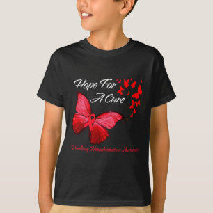 Hippie Dragonfly Red Ribbon Blood Cancer Awareness T-Shirt