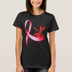 Hippie Dragonfly Red Ribbon Blood Cancer Awareness T-Shirt