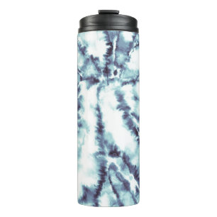 Hippie Dye Drawn Poster. Painting Wash Texture. Gr Thermal Tumbler
