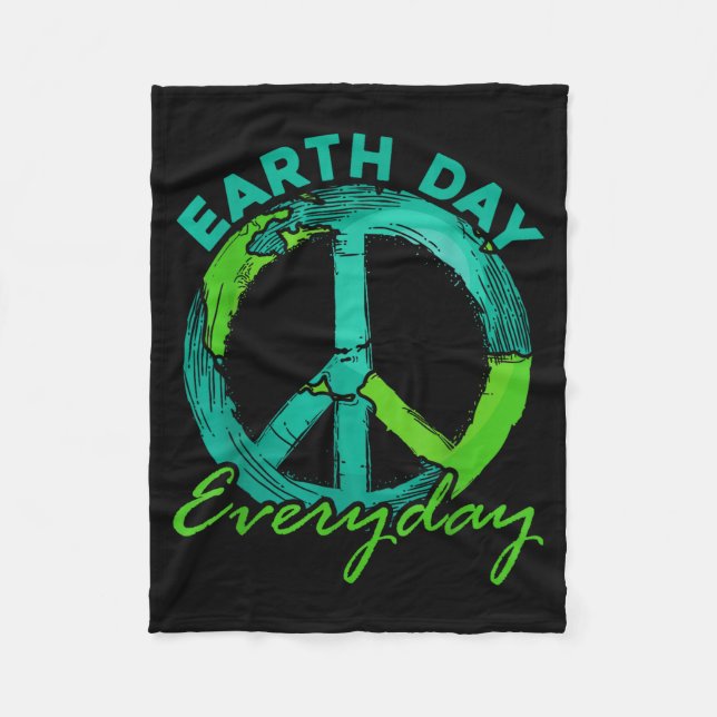 Hippie Earth Day  Fleece Blanket (Front)