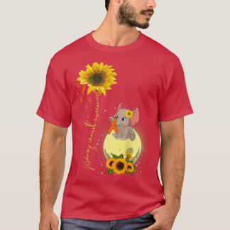 hippie elephant sunflower kidney cancer awareness  T-Shirt