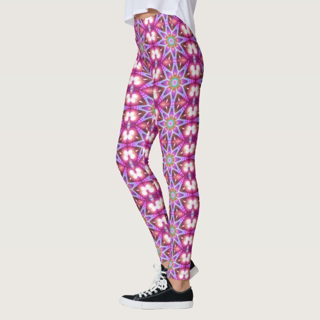 Hippie Energy Flower Mandala Leggings ★Psydefx★ (Left)