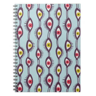 Hippie Eyes Pattern Colourful Psychedelic Notebook