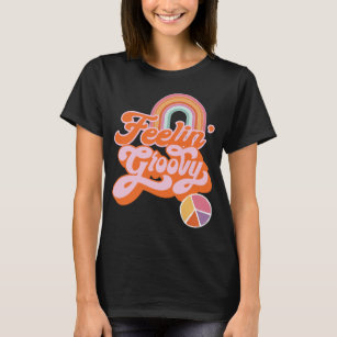 Hippie Feelin' Groovy Rainbow Peace Sign T-Shirt