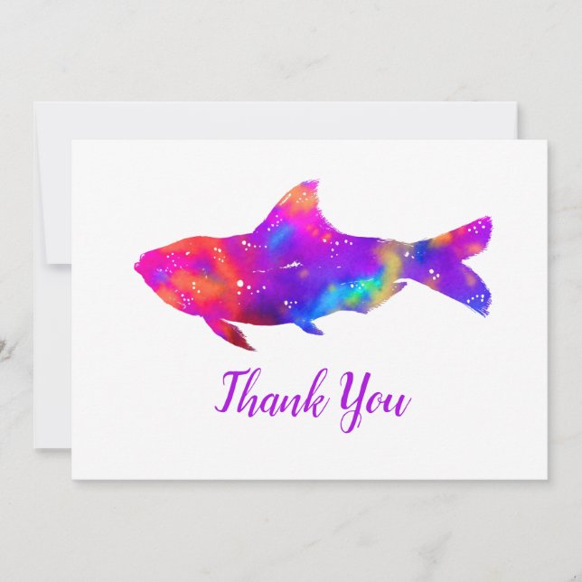Hippie Fish Thank You Card (Front)