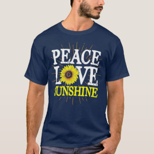 Hippie Florist Peace Love Sunshine Flower T-Shirt