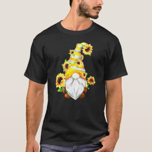 Hippie Flower Gnomie For Women With Unique Sunflow T-Shirt