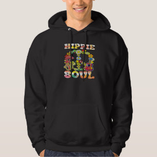 Hippie Flower Peace Love Happy Soul  1 Hoodie