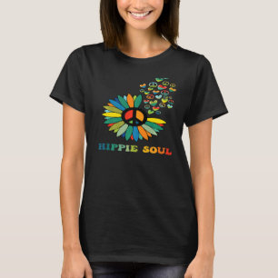 Hippie Flower Peace Love Happy Soul T-Shirt