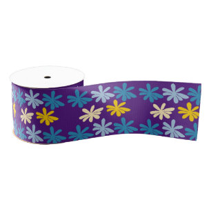 Hippie Flowers Grosgrain Ribbon